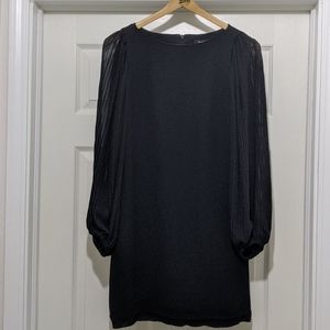 WHBM Chiffon Long Sleeve Shift Dress